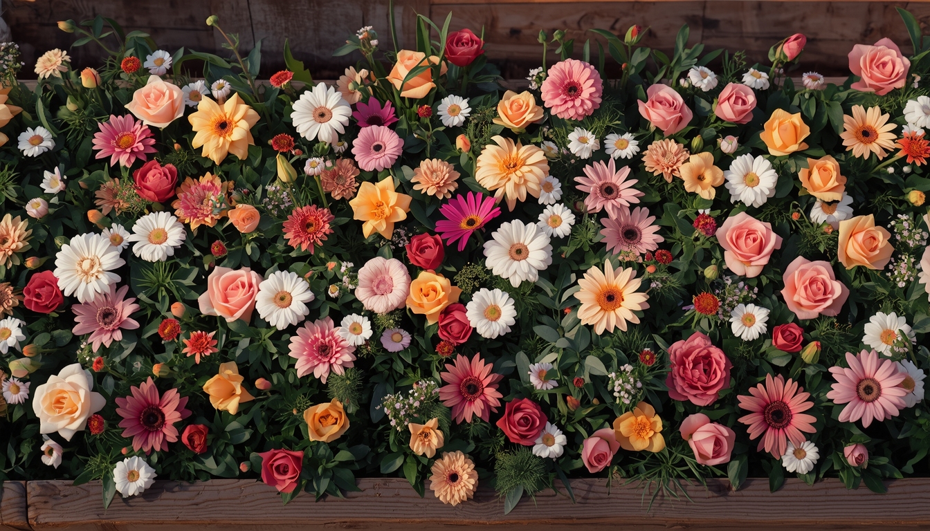 Blomsterbed med arrangement fra Squidraloph